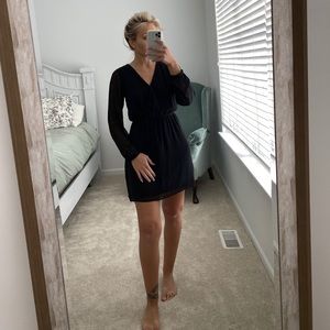 Express black long sleeve dress